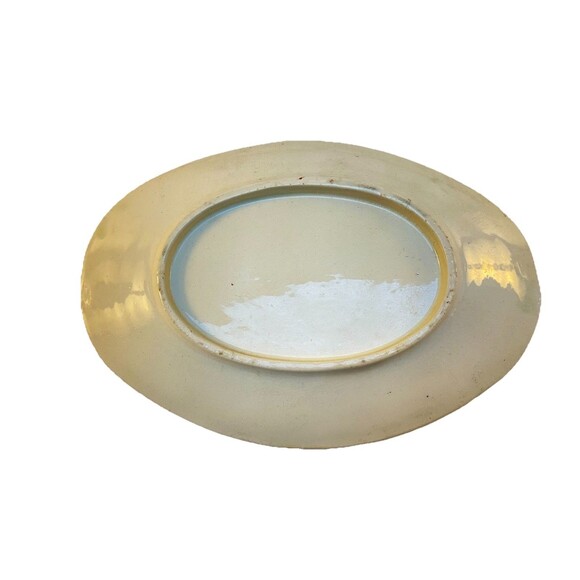 Antique James Beech Perak Brown Transferware Circa 1850 Tunstall Pickle Dish - Picture 4 of 5